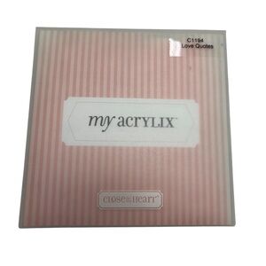Close to My Heart My Acrylix Stamp Set- Love Quotes Number C1194